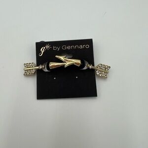 Gold Plated Silver Arrow Earrings with CZ